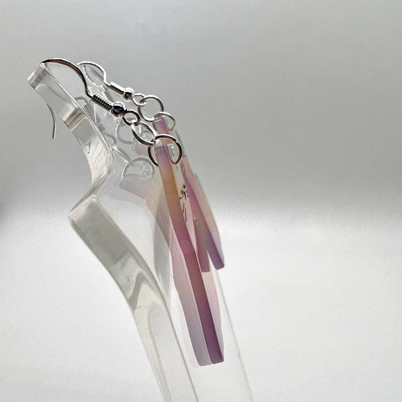 Tye Dye Kitty Cat Earrings - Pastel Earrings - Kitten Earrings - Picture 3 of 10